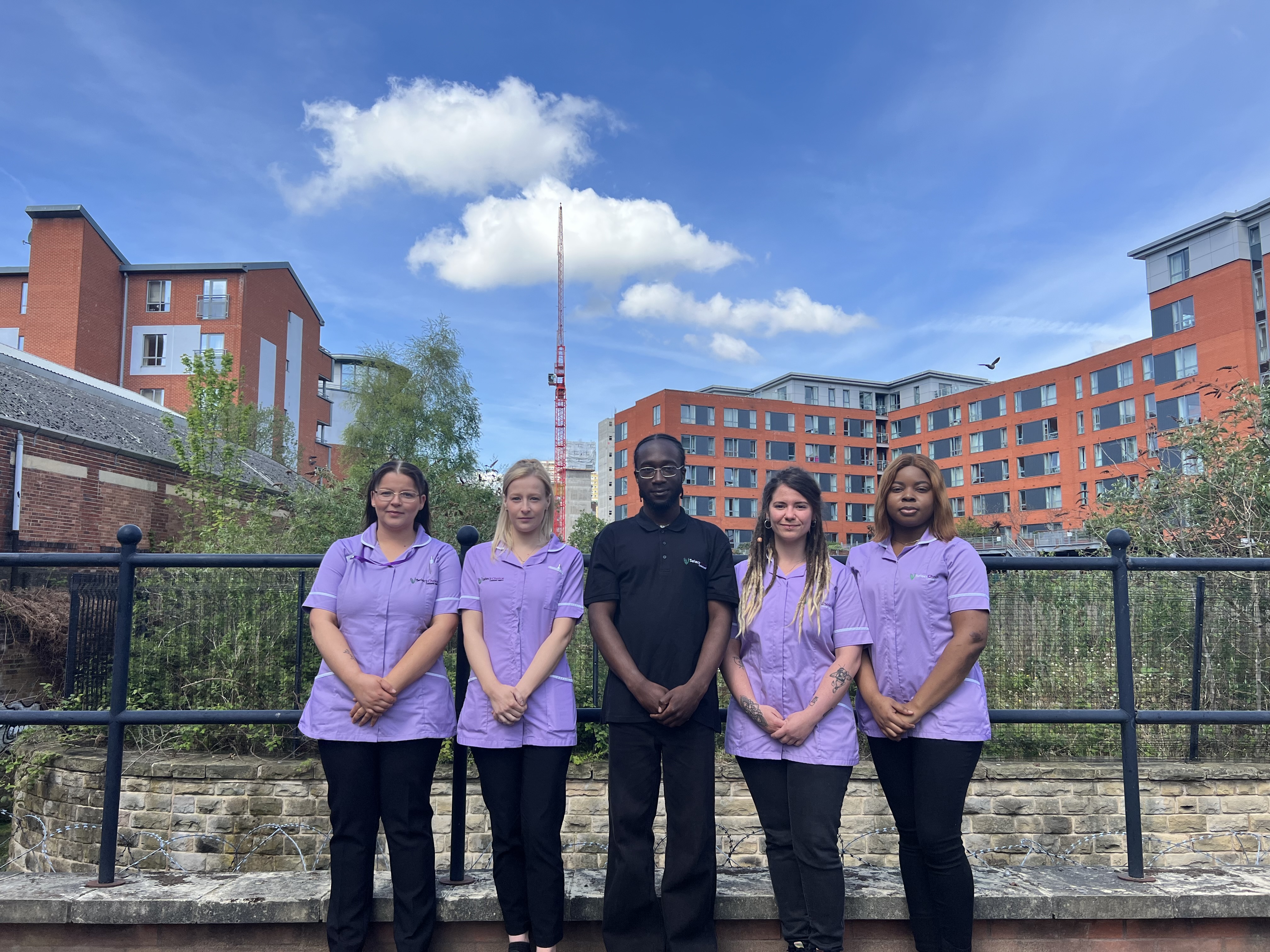 Select Choice carer supporting a client at home